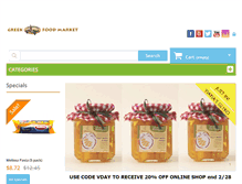 Tablet Screenshot of greekintlmarket.com